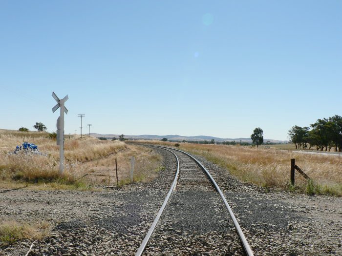 The view looking west beyond the station.