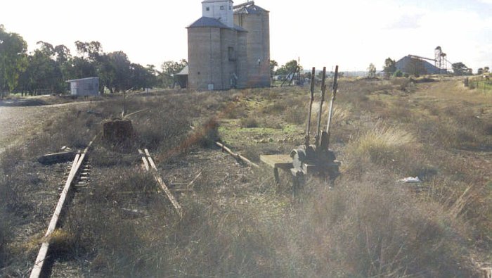 The view looking north towards the yard. The former station is located in the right distance.