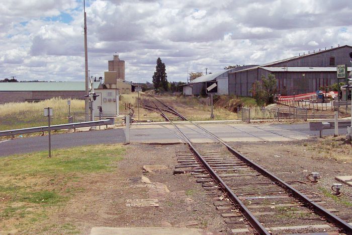 
The view looking north towards the grain silos.
